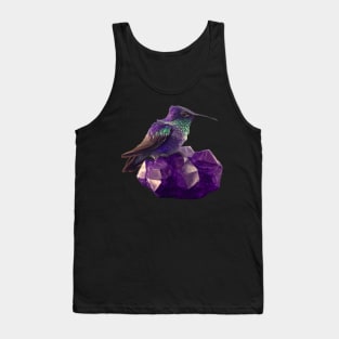 Hummingbird and Amethyst Crystal Tank Top